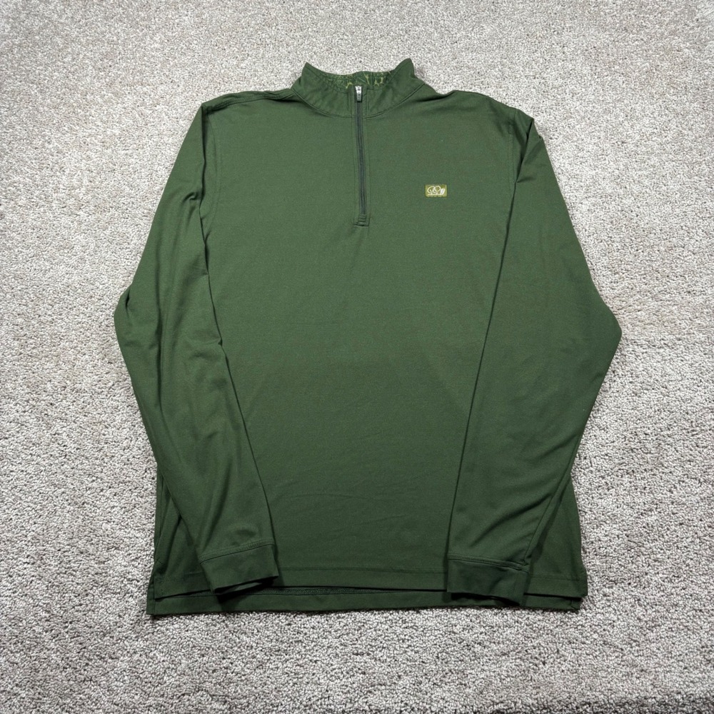 Good Good Golf Mens 1/4 Zip Pullover Jacket Green Large Performance Quarter